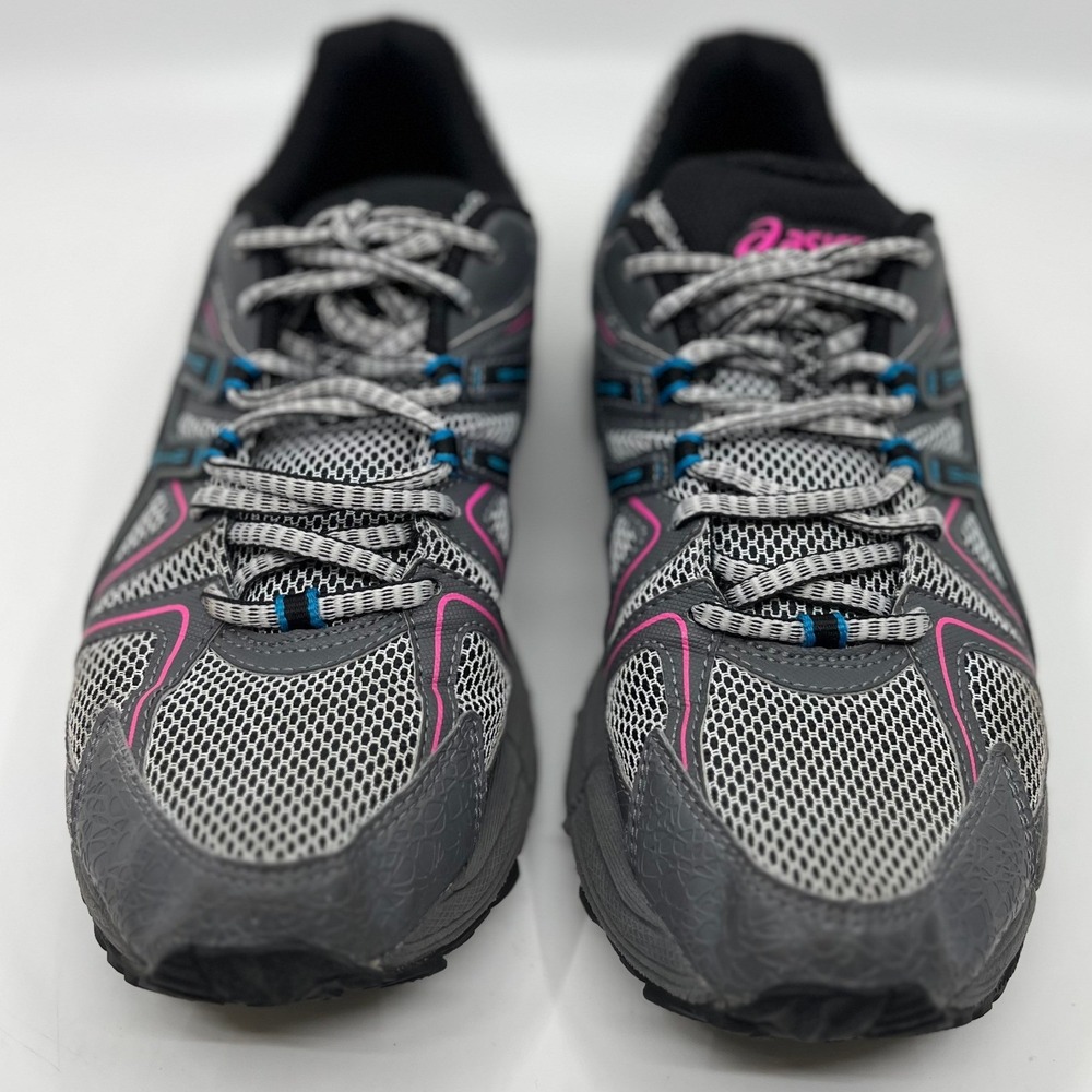 Asics Gel Venture 5 Womens Running Shoes Grey Pink Blue T6L5N Size 8 Athleisure